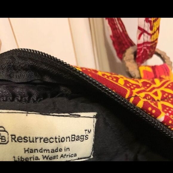 Resurrection Messenger Handbag Beautiful Handbag - Multicolor Red Yellow - Picture 5 of 5